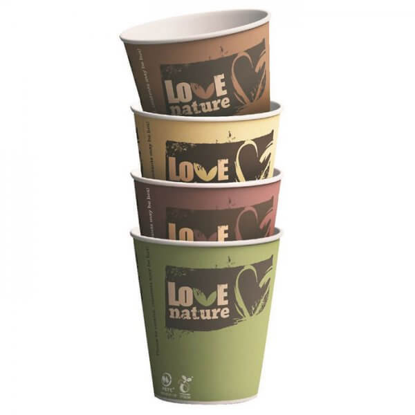 Kaffebæger komposterbar - Love Nature - 25 cl