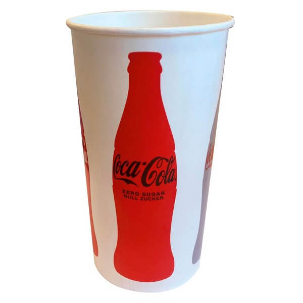 Coca Cola sodavands papkrus - rød og hvid grafik - 50 cl