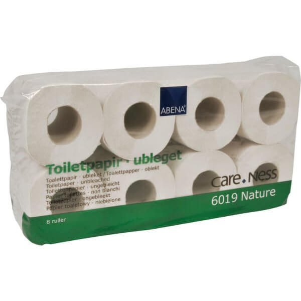 Toiletpapir fra Care-Ness Nature og i 100% genbrugspapir