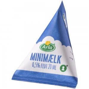 Minimælk - Arla - 20 ml - 0,5% - i praktisk trekant