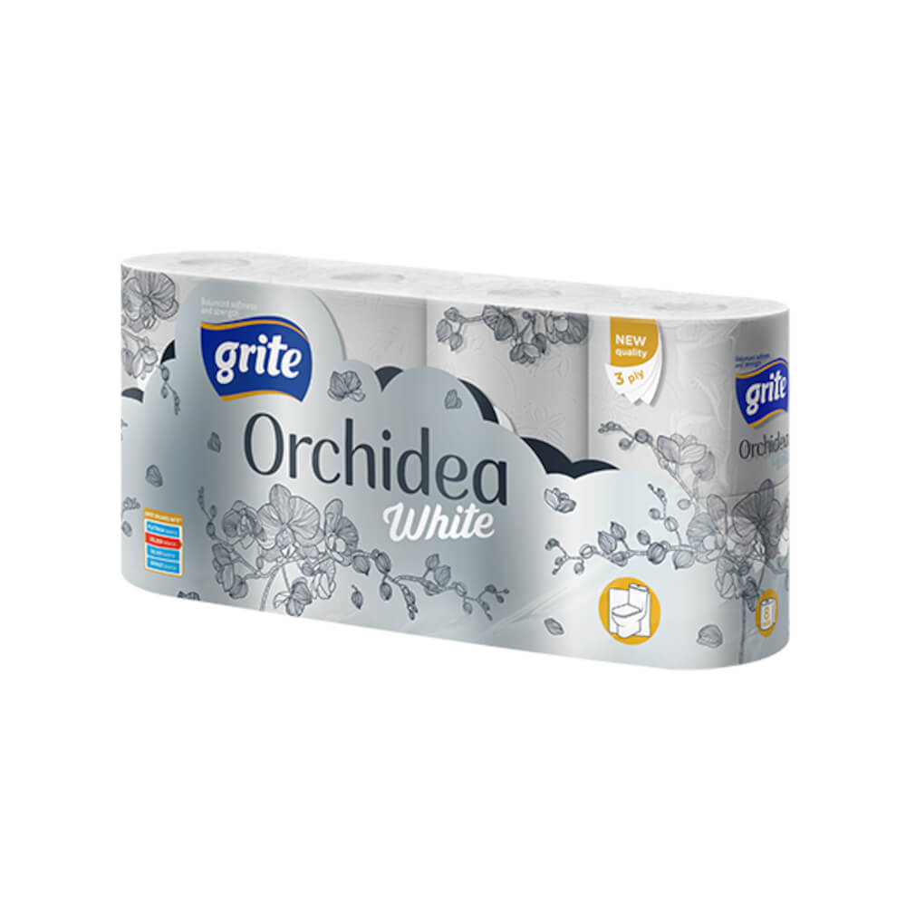 by nedsænket lys pære Toiletpapir - Grite Orchidea - 3-lags - hvid - 21,25 m x 10 cm - 56 ruller