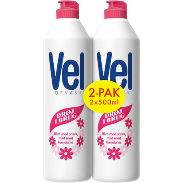 Opvaskemiddel fra Vel Regular i 2-pak på hver 500 ml