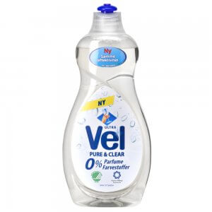 Opvaskemiddel - Vel Ultra Pure & Clear - uden farve og parfume - 500 ml