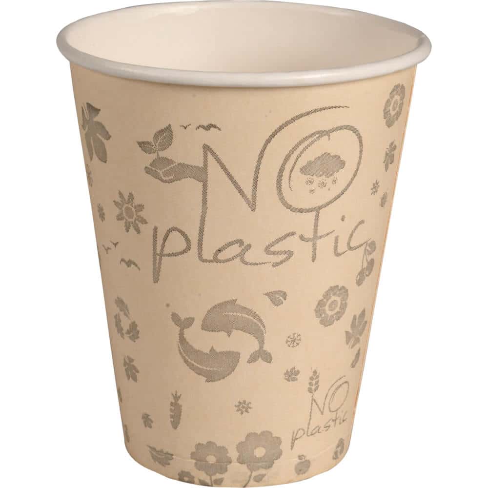 Kaffebæger - bio - No Plastic - 24 cl - 1.680 stk. - Papkrus.dk