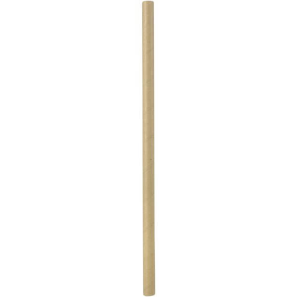 25 cm langt brunt papir sugerør med en diameter på Ø 8 mm