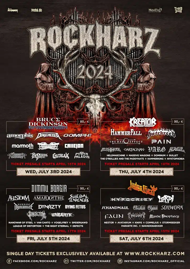 Rockharz 2024 Tagesaufteilung