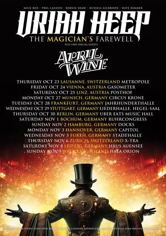 Uriah Heep The Magician's Farewell Tour 2025