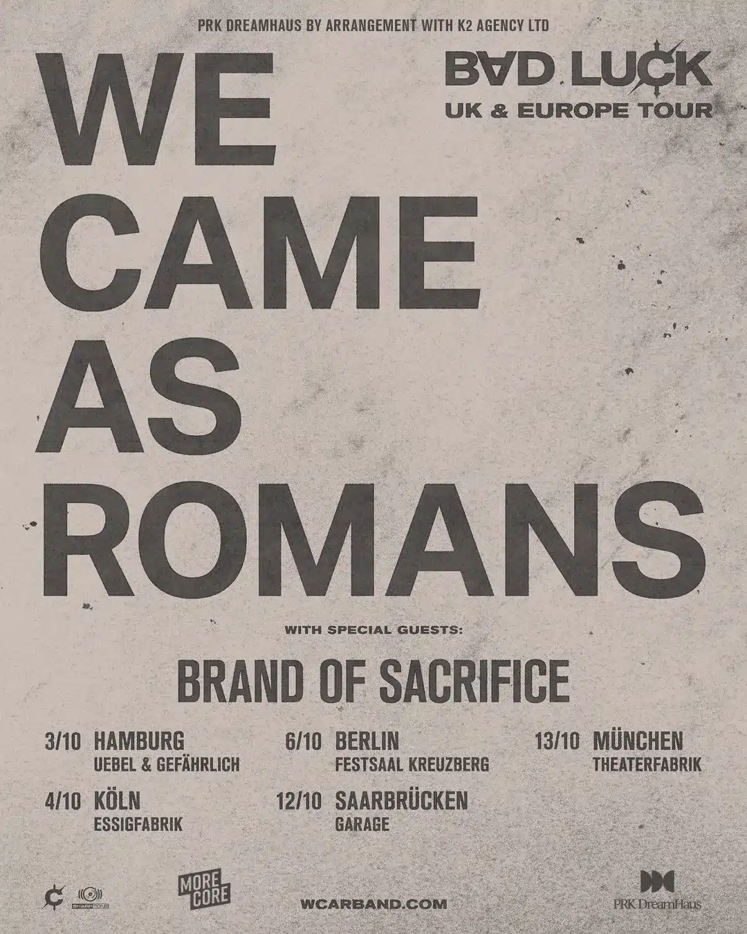 We Came As Romans Bad Luck Tour 2025