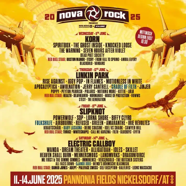 Nova Rock 2025 Line-up