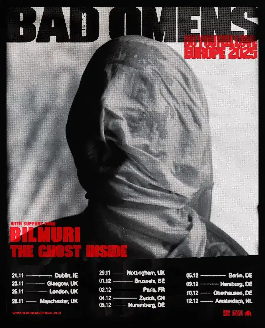 BAD OMENS – Die US-Metalcore-Sensation kommt Ende 2025 mit BILMURI & THE GHOST INSIDE auf große Europatour