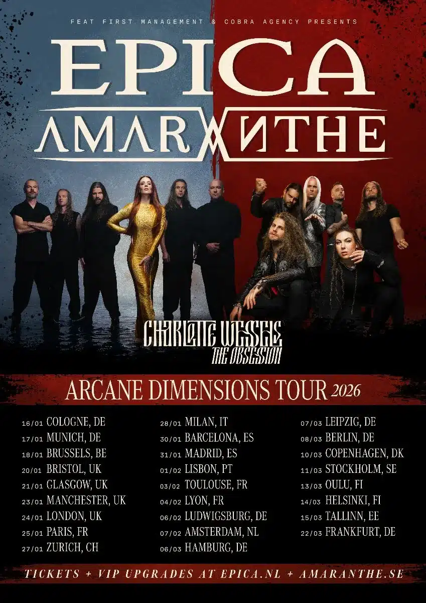 Epica & Amaranthe kündigen Arcane Dimensions Tour 2026 an: Symphonic Metal trifft moderne Power