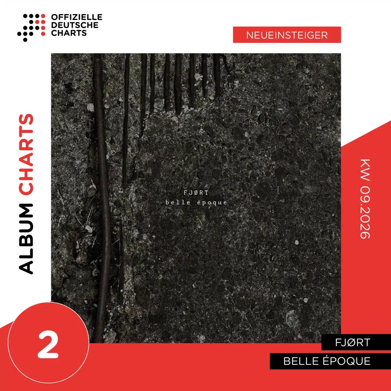 FJØRT ERREICHEN PLATZ #2 DER DEUTSCHEN ALBUMCHARTS