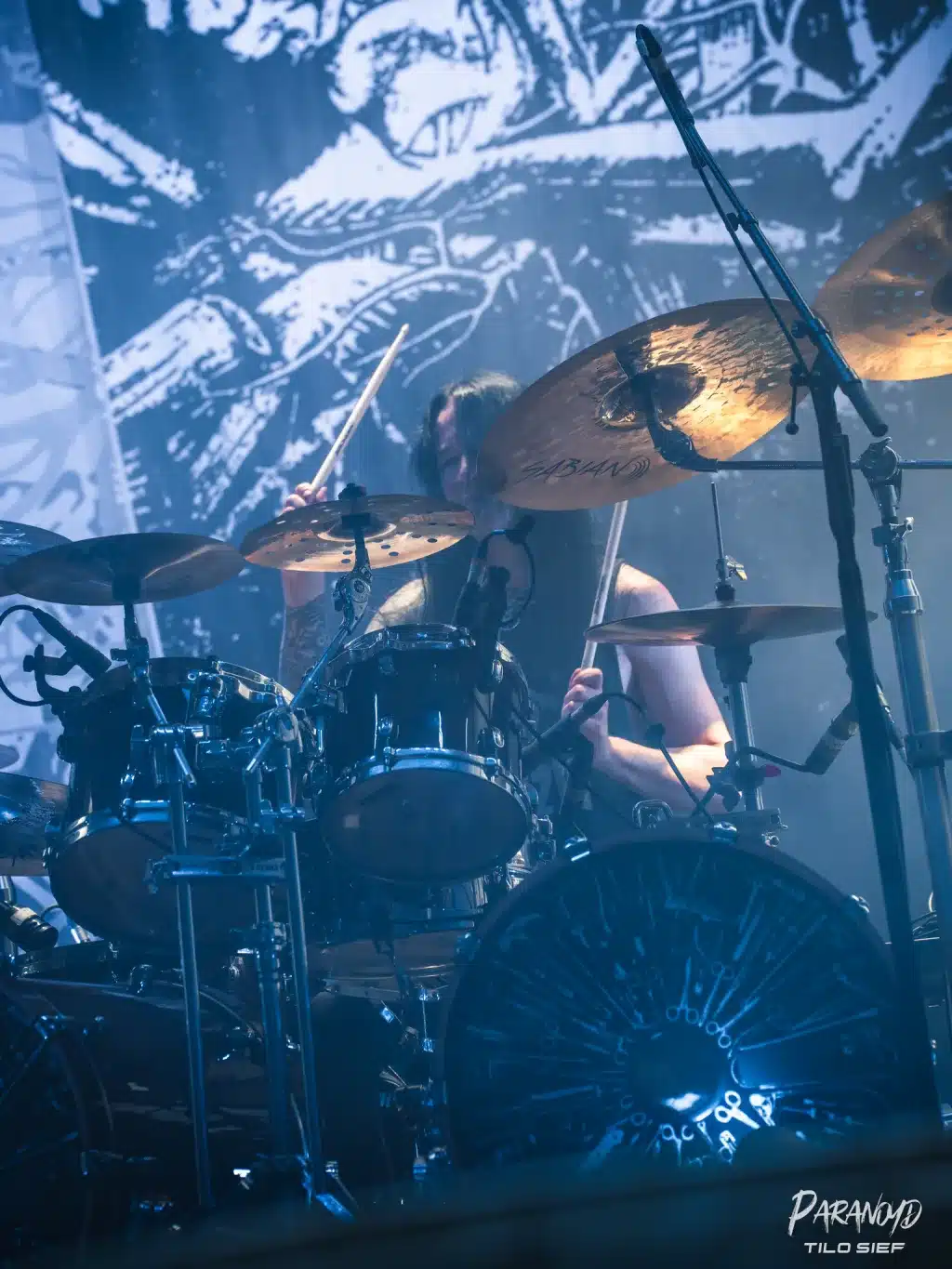 carcass live auf der Bühne beim Konzert in Essen © Tilo Sief