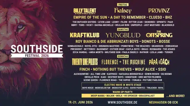 Hurricane & Southside 2026: Line-up komplett