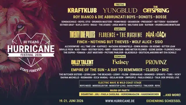 Hurricane & Southside 2026: Line-up komplett