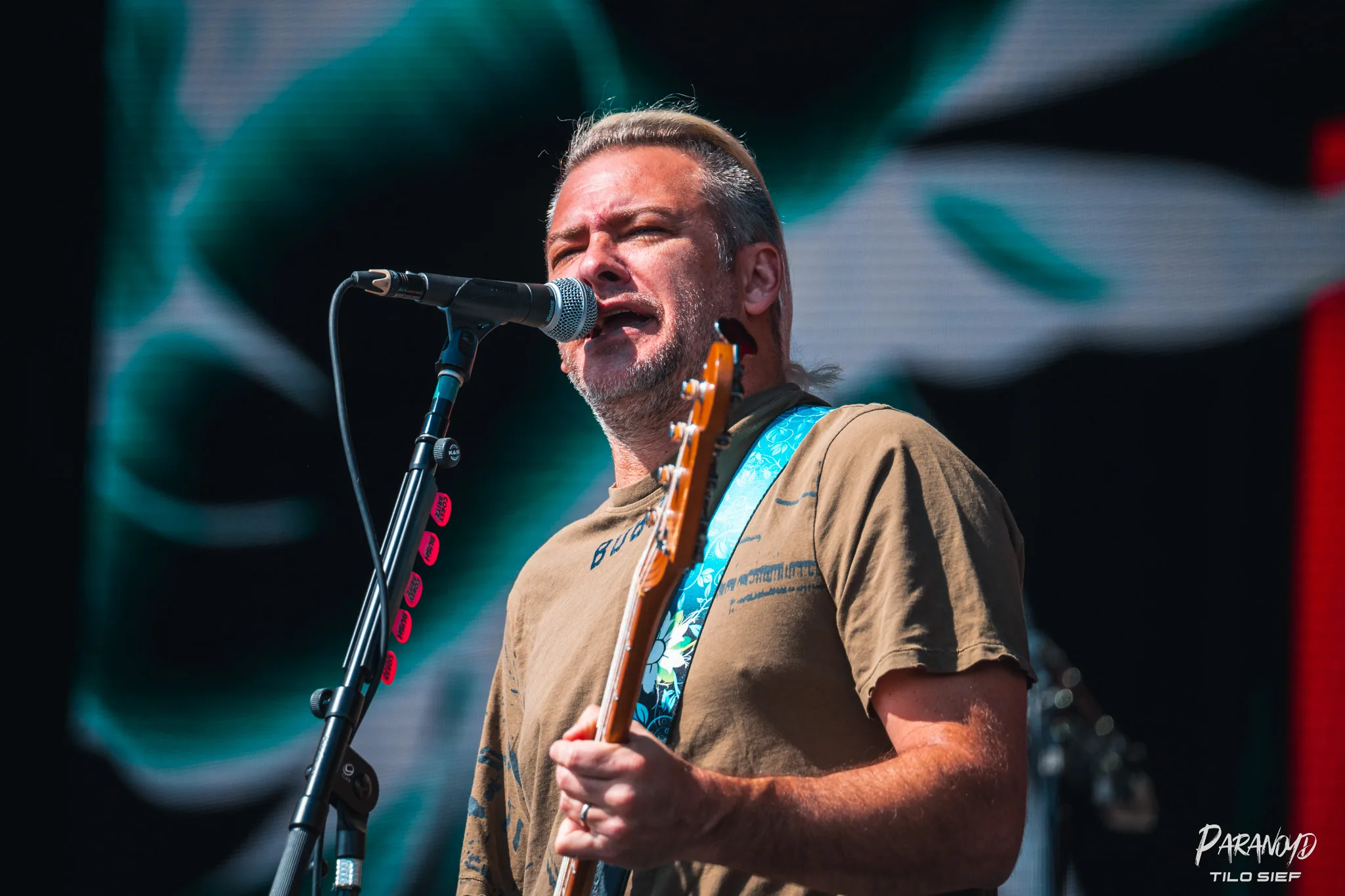 Bush bei der Show live auf der Bühne beim Konzert in Park © Tilo Sief