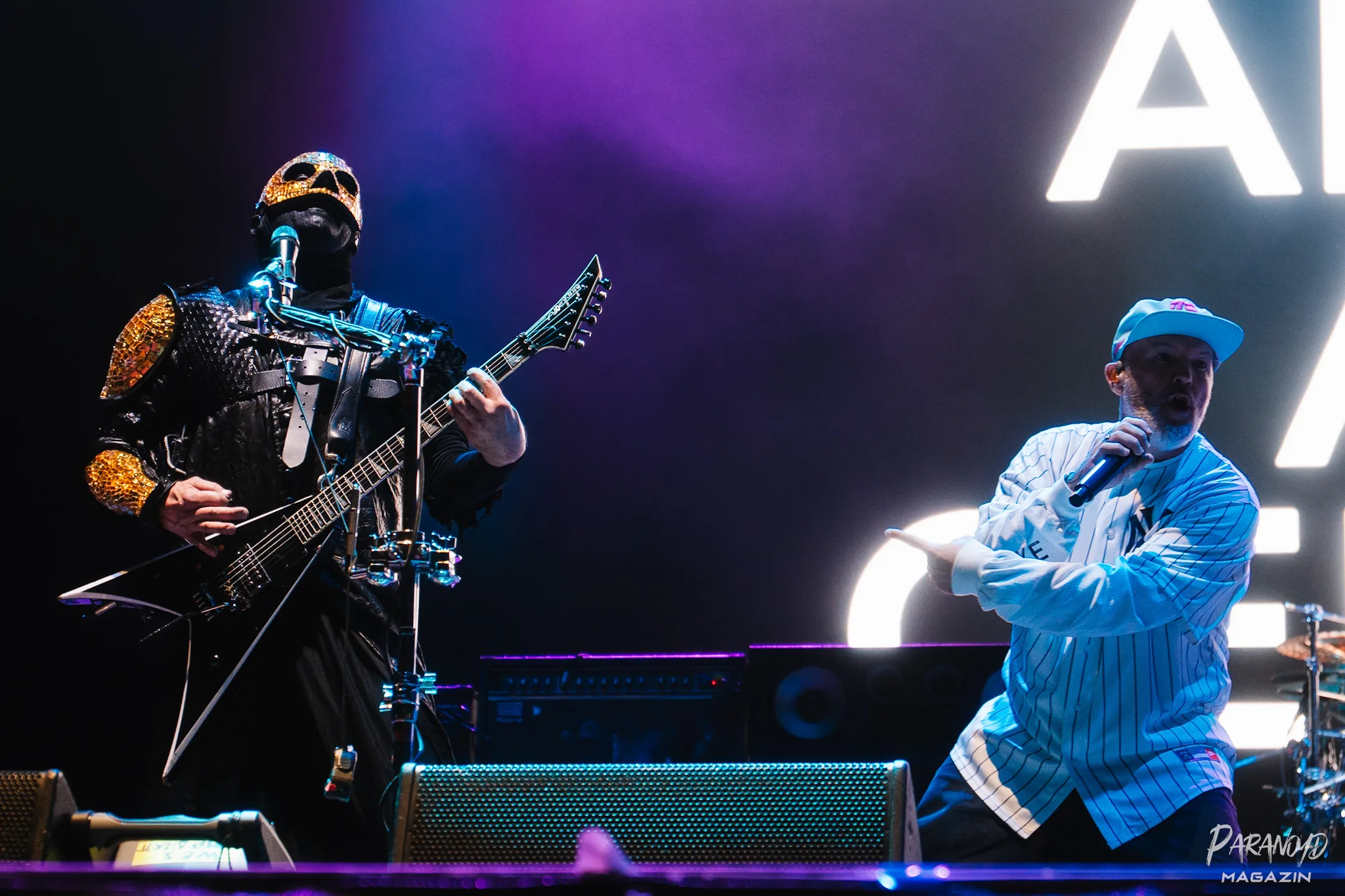 Limp Bizkit im Scheinwerferlicht beim Konzert © Marc Blessing