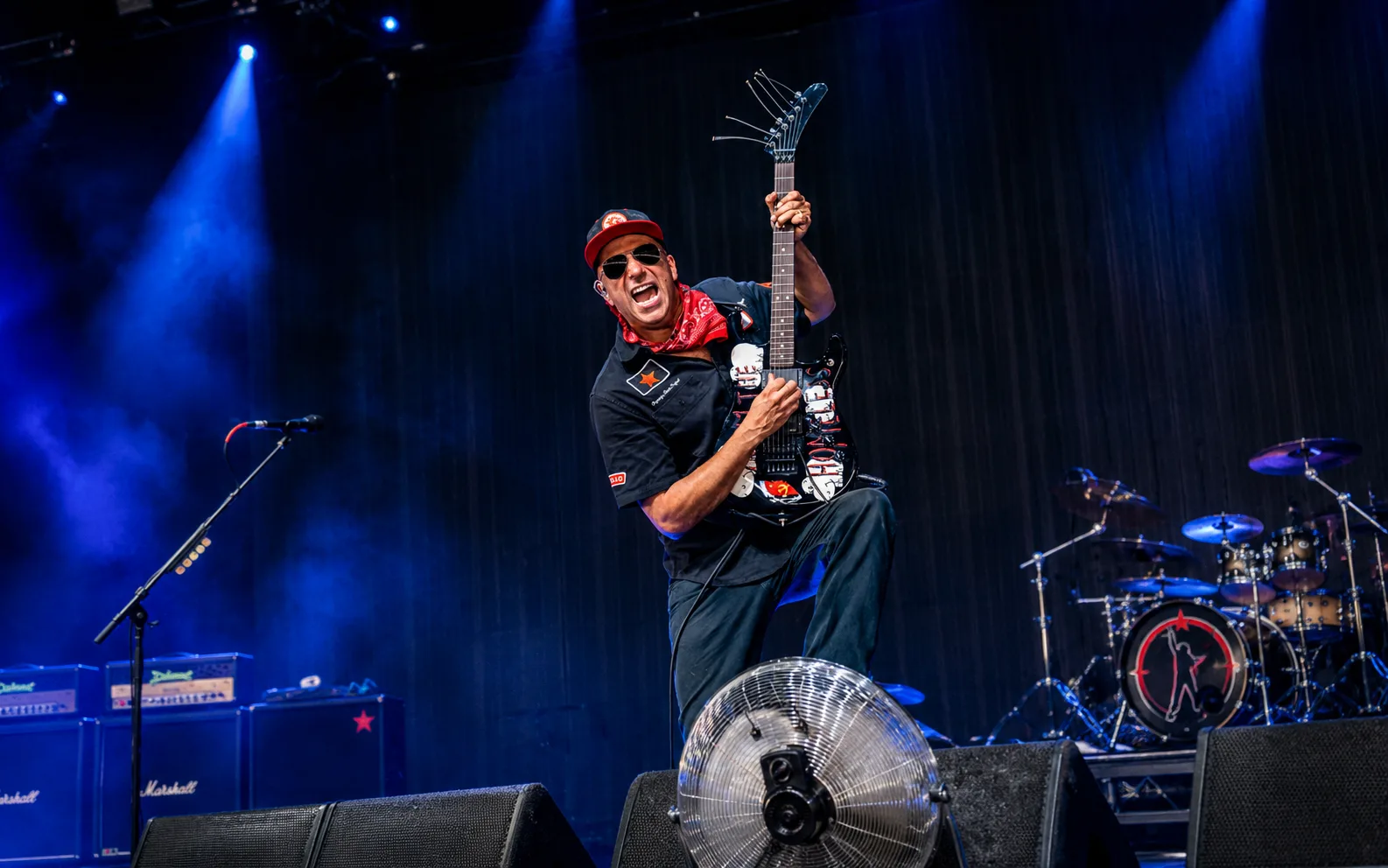 Tom Morello bei der Show live auf der Bühne © Tilo Sief