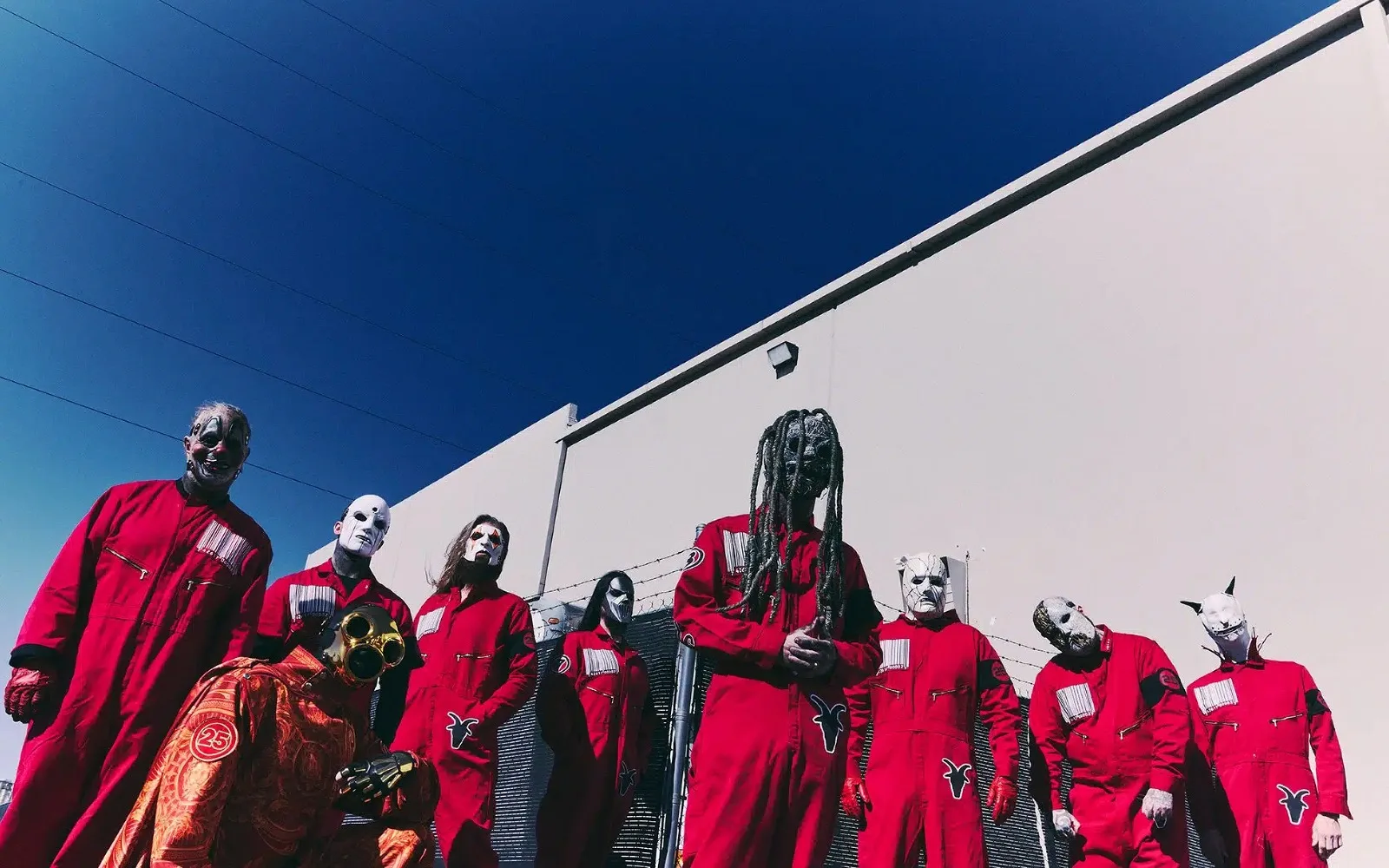 Slipknot bei der Show im Scheinwerferlicht © Marc Blessing