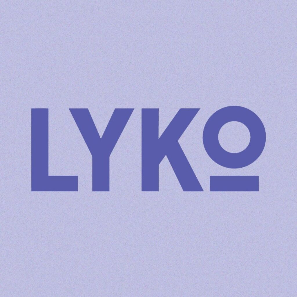 Lyko logotyp i lila färger.