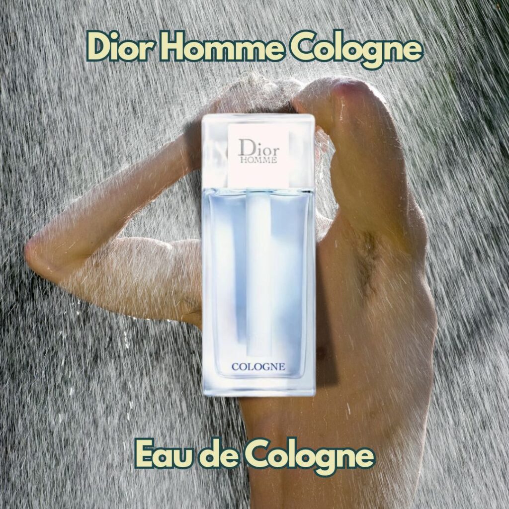 Dior Homme Cologne eau de cologne guide som presenteras med en man som duschar och skapar en fräsch och god doft.