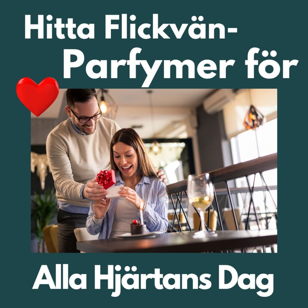 Man överraskar sin flickvän med parfym som Alla Hjärtans Dag present.