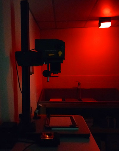 Photographic Darkroom red light on