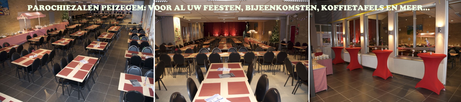 Parochiezalen Peizegem: zalen voor feest, vergadering, koffietafels, presentaties en meer...