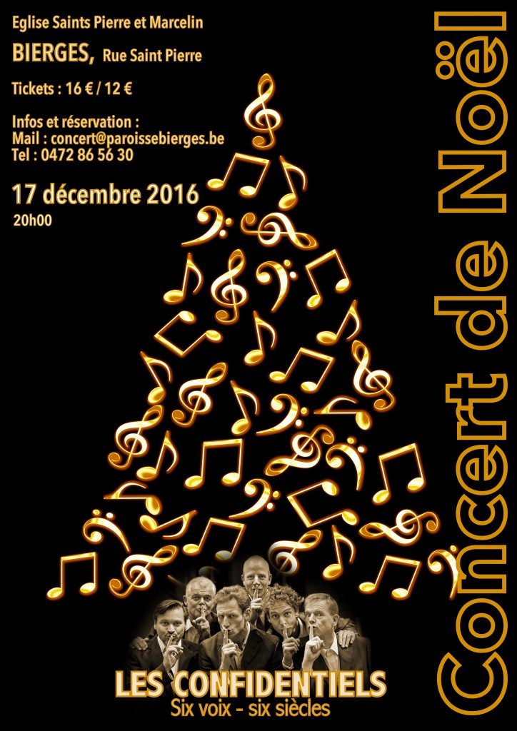 Concert de Noël 2016 - Les Confidentiels