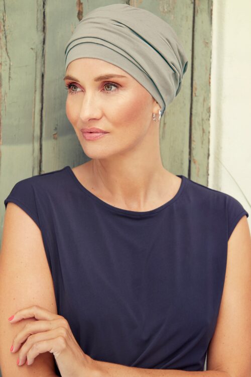 nomi_Moonlight-Grey- turban fra christine headwear kemoturban