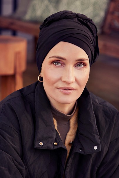 Sena turban black, turban til kræftramte