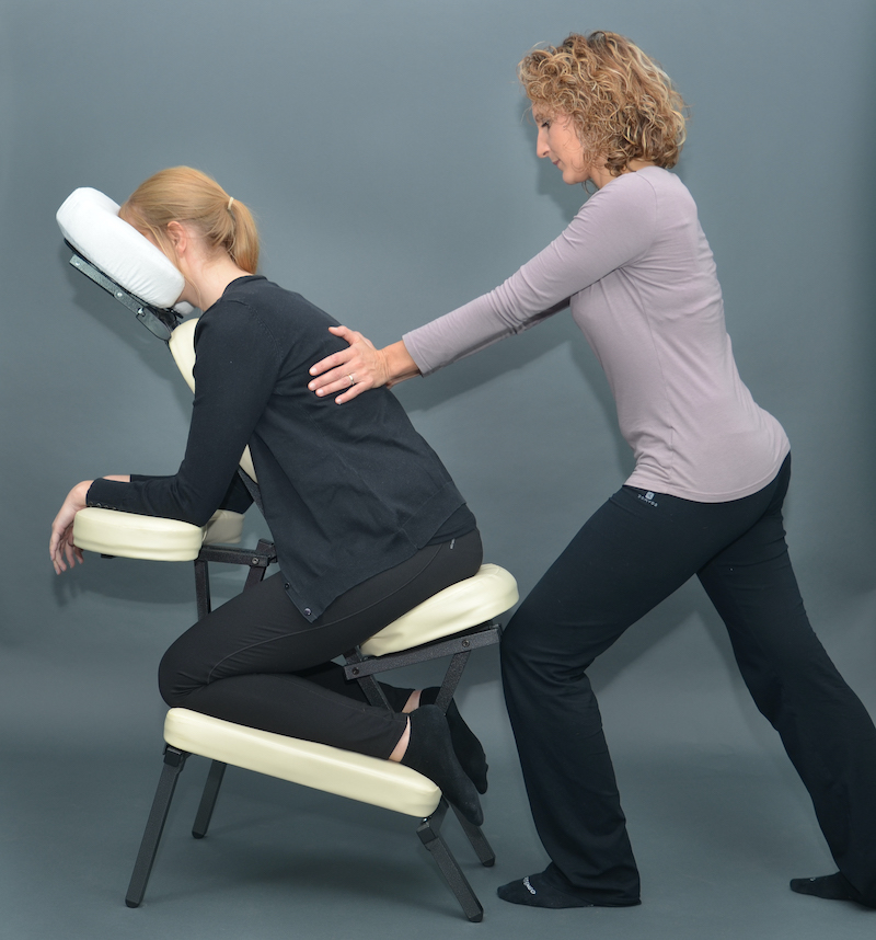 Chaise De Massage Amma - Pliable Et Portable - Faux Cuir Marron - Neuf - Master Massage