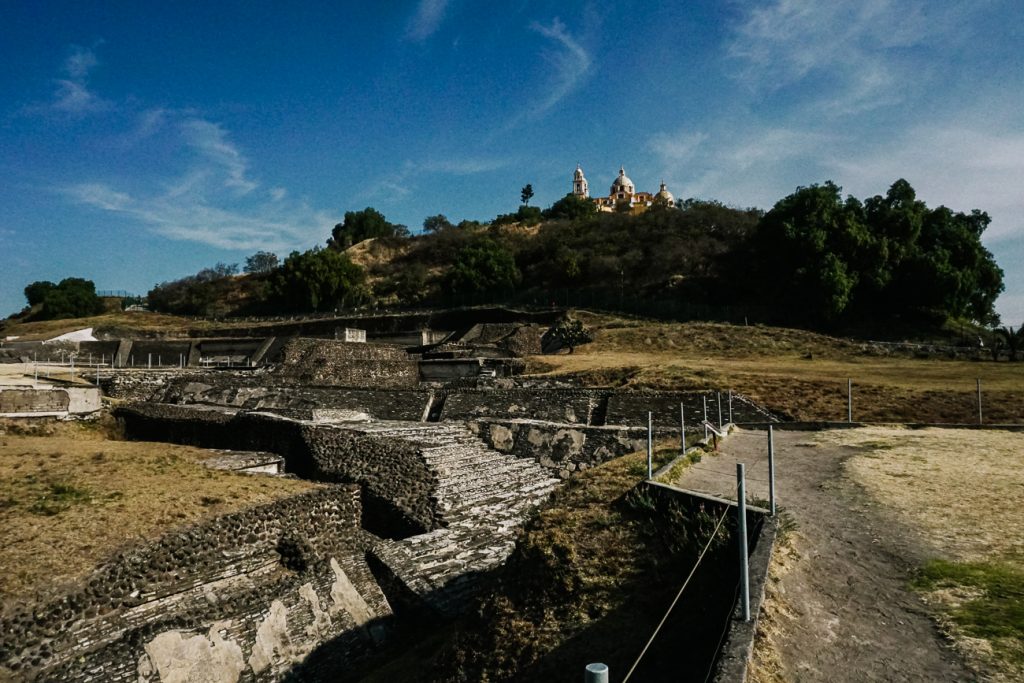 Cholula ruïnes in Mexico.