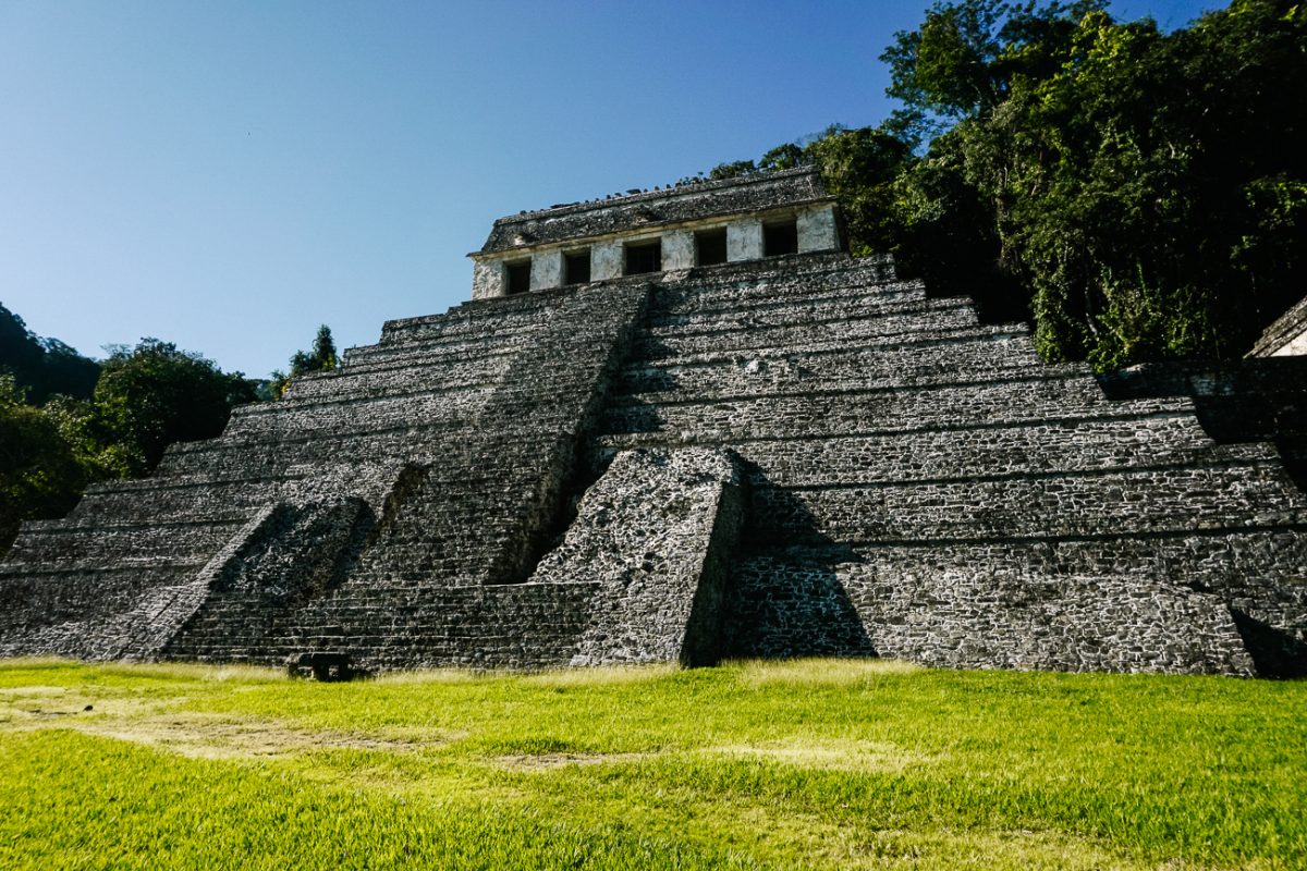 Palenque Mayan ruins in the jungle
