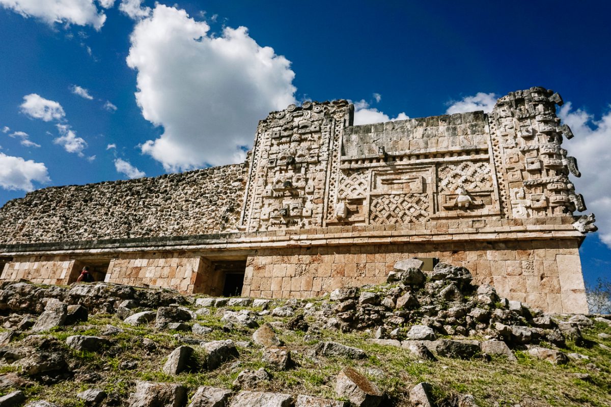 mozaik work in Uxmal, the mayan ruins near merida