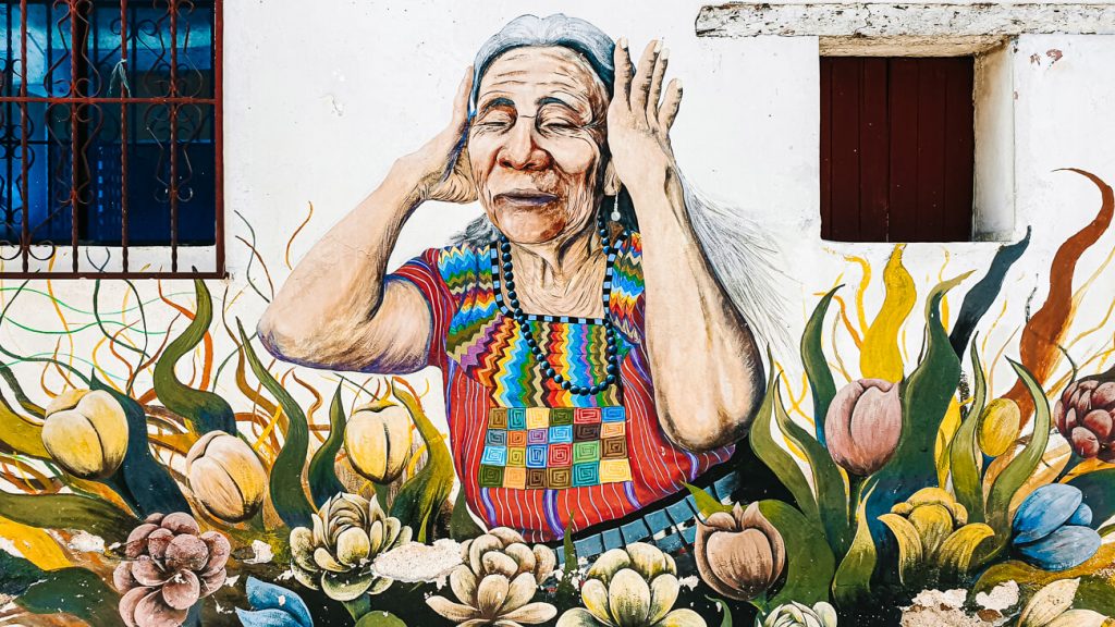 indigenous streetart in San Juan La Laguna