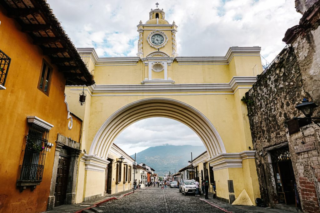 take a picture at santa catalina arch, one of the best things to do in antigua guatemala