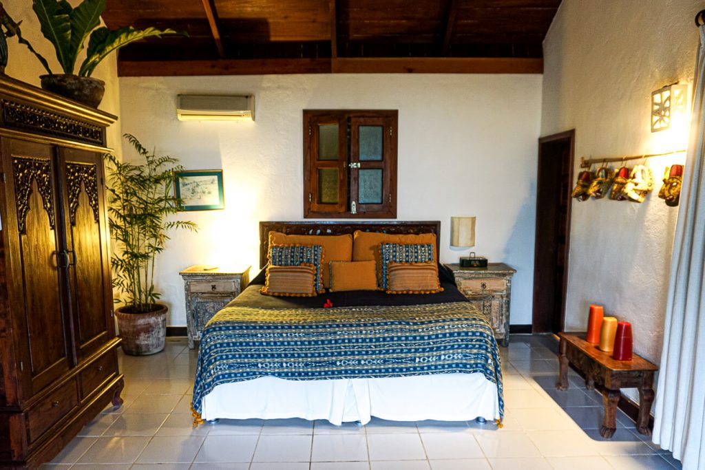 room of La Lancha resort, one of the best places to stay in Guatemala