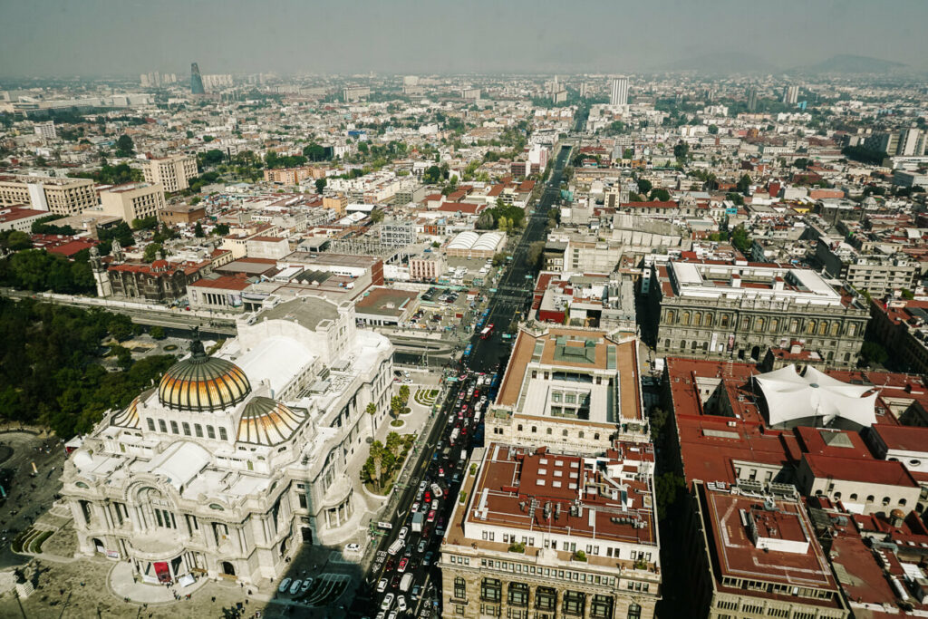 Top view over Mexico-Stad. Start jouw rondreis door Mexico van 3 weken in Mexico-Stad.