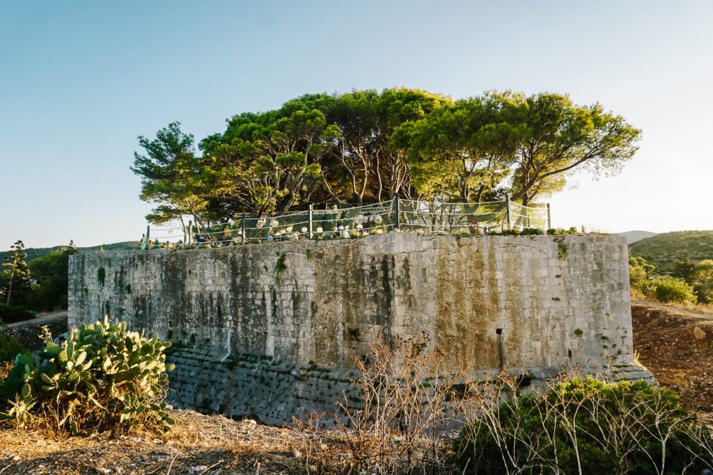Fort George, located on Vis at the Dalmatian Coast in Croatia