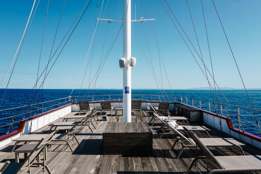 upperdeck of Sail Croatia cruise