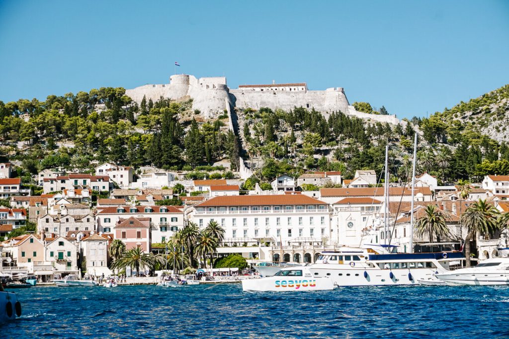 view of Hvar eiland, along the Dalmatian coast in Croatia