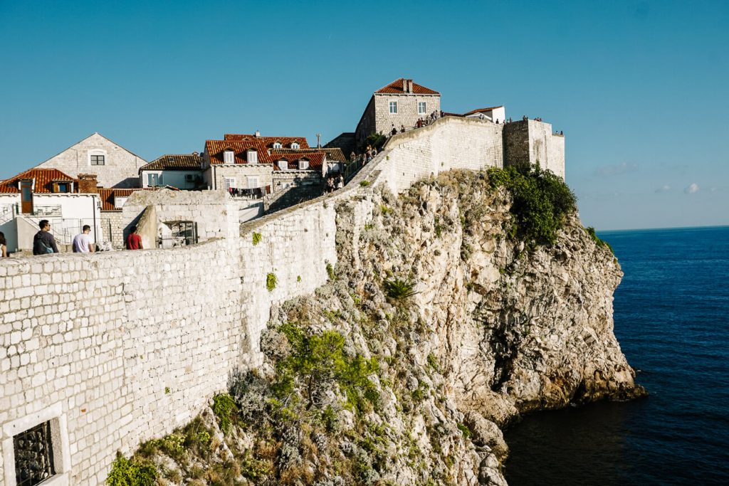 city walls of Dubrovnik, at the Dalmatian coast of Croatia