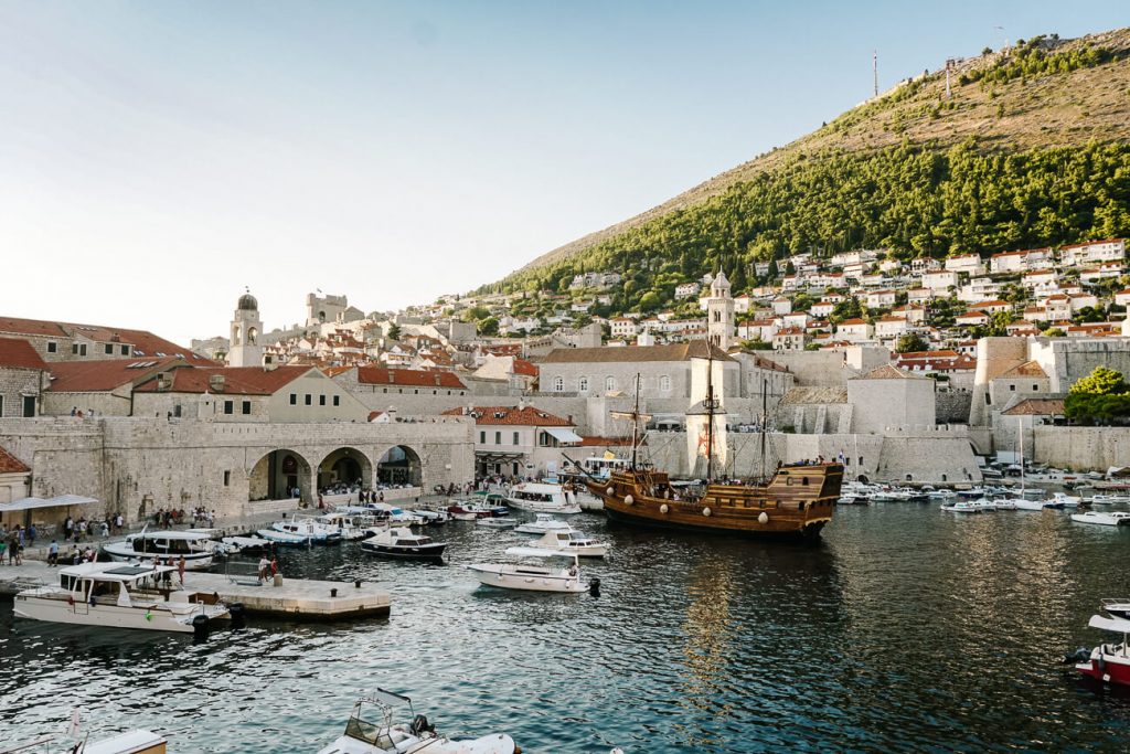 view of Dubrovnik, at the Dalmatian coast of Croatia