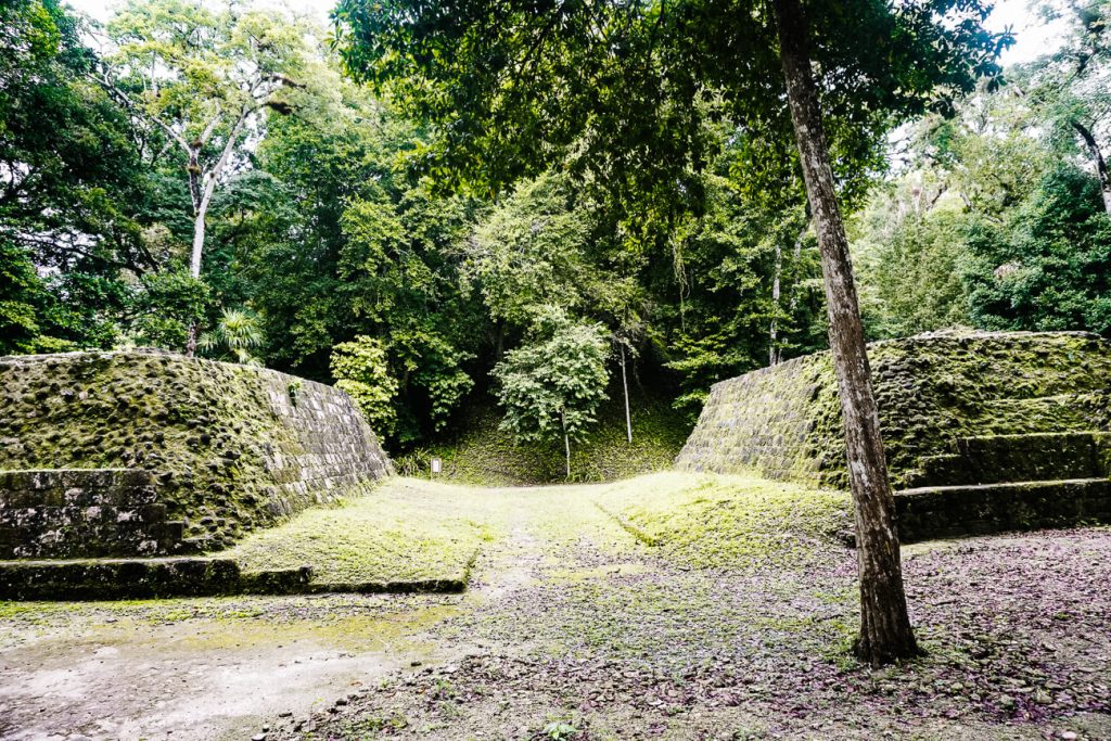 ballcourt- Yaxha Mayan ruins Guatemala