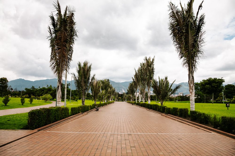Parken in het noorden van Bogota