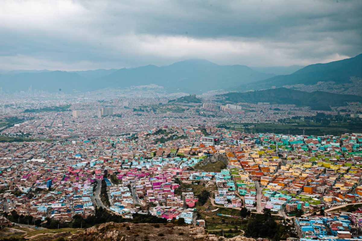 uitzicht vanaf Ciudad Bolivar in Bogota, een van de leukste en tofste bezienswaardigheden.