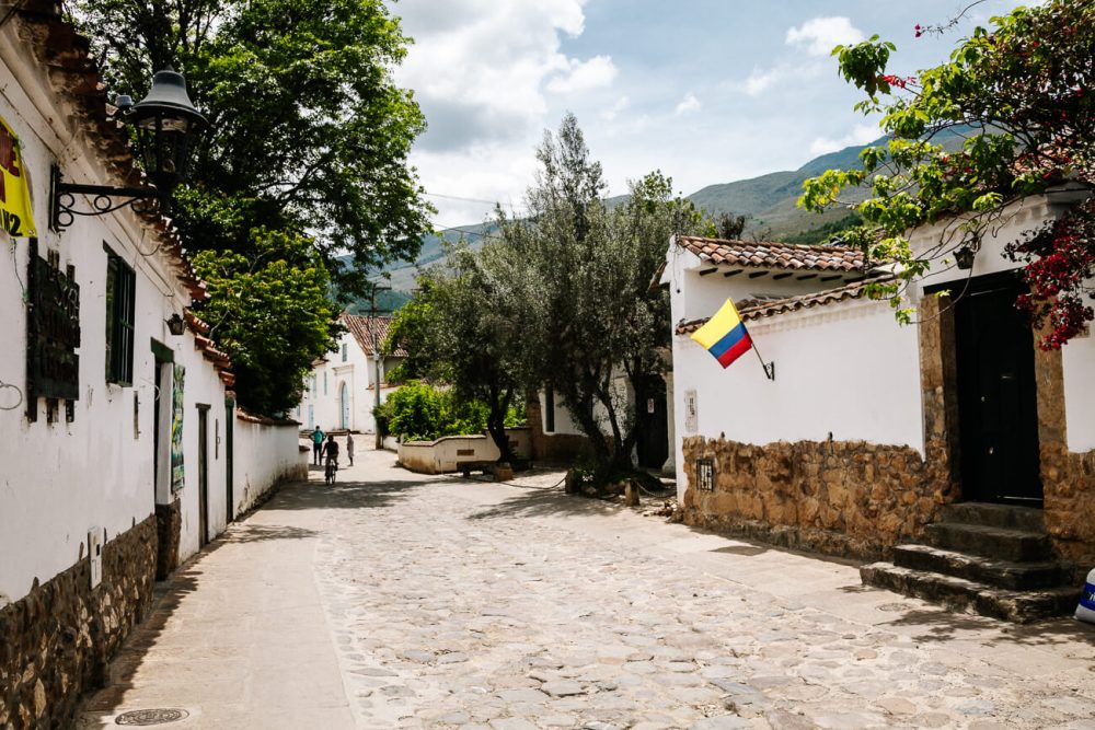 straatjes van Villa de leyva in Colombia