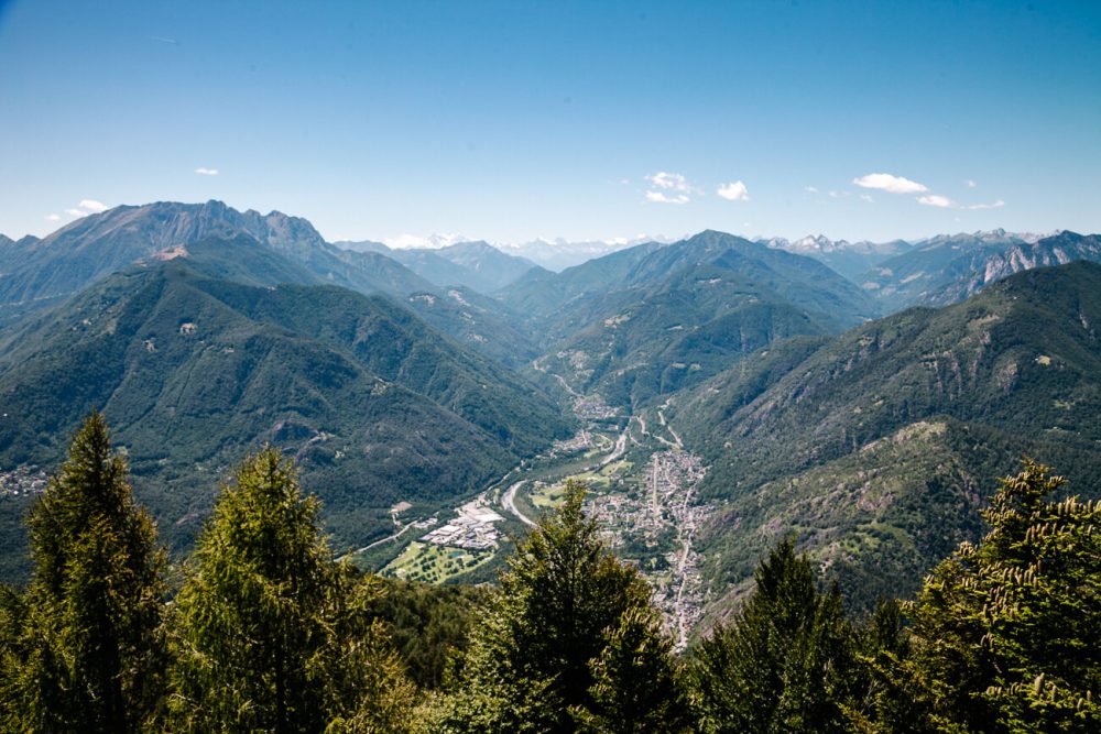 uitzicht op Alpen in Zwitserland