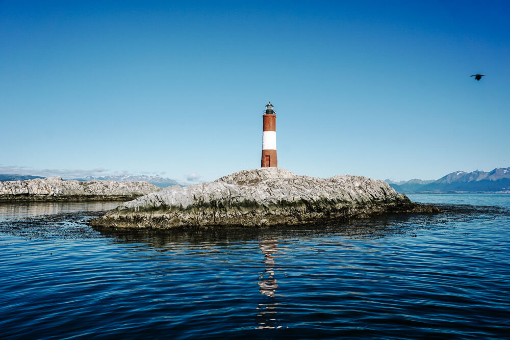 Les Eclaires, the end of the world lighthouse - one of the best things to do during your "what to do in Ushuaia for 2 days itinerary" is a trip on the Beagle channel.